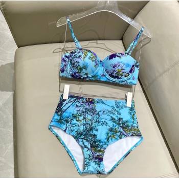 Dior Two-Pieces Swimwear Light Blue 2025 0616 (SHI-250616040)