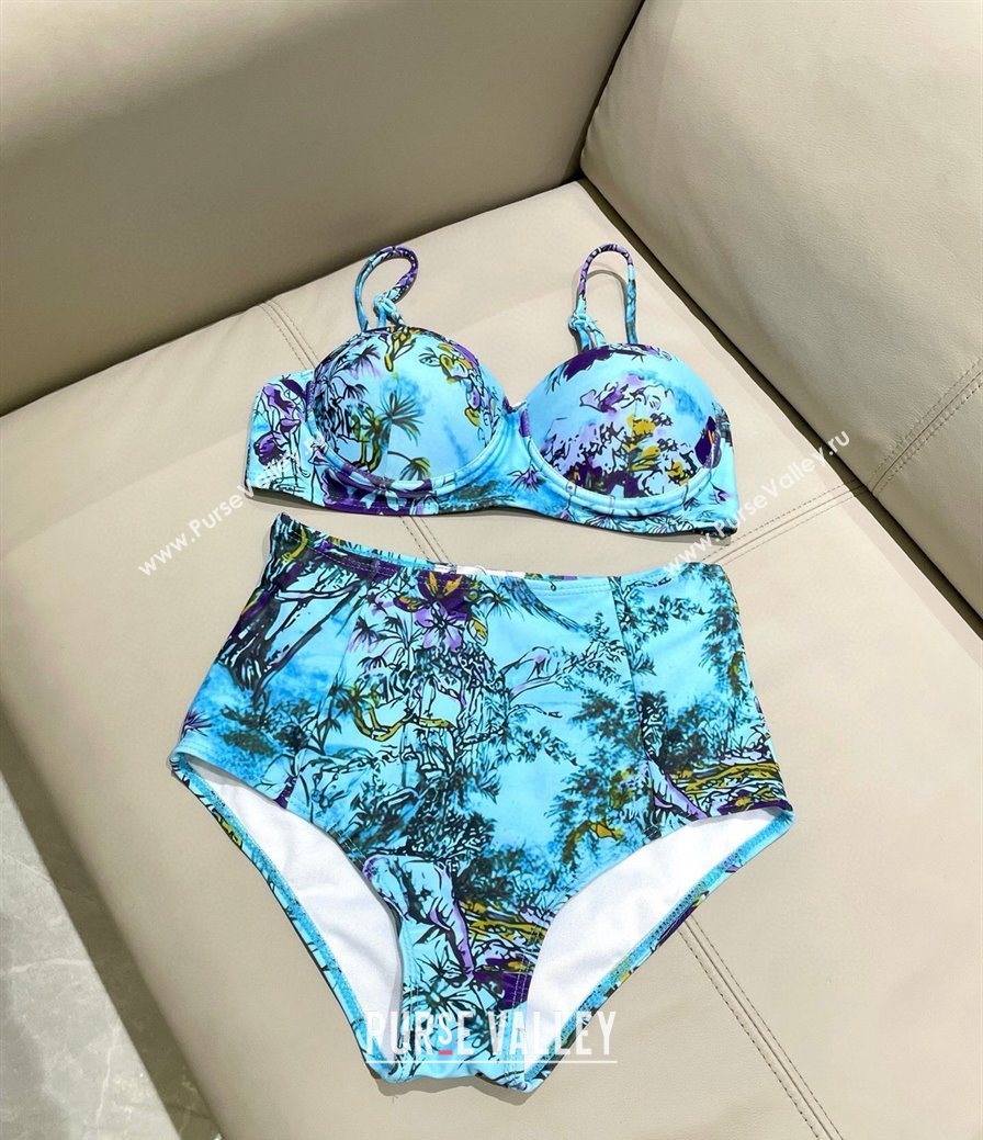 Dior Two-Pieces Swimwear Light Blue 2025 0616 (SHI-250616040)