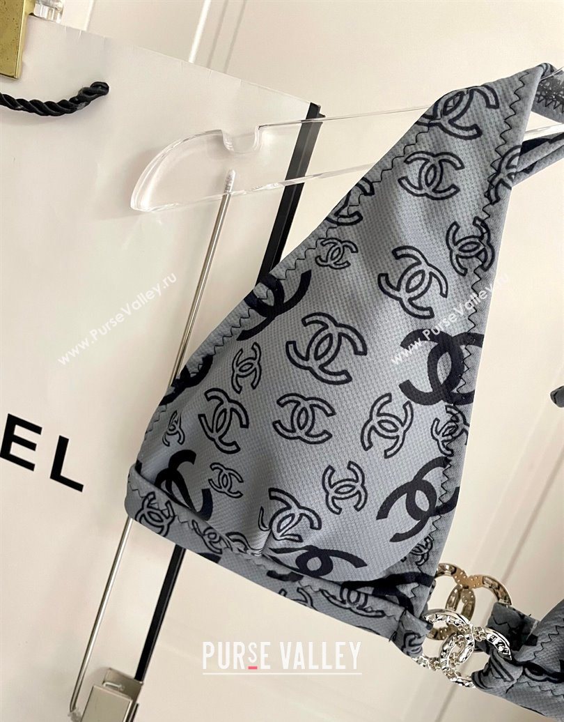 Chanel Two-Pieces Swimwear Dark Grey 2025 0616 (SHI-250616042)
