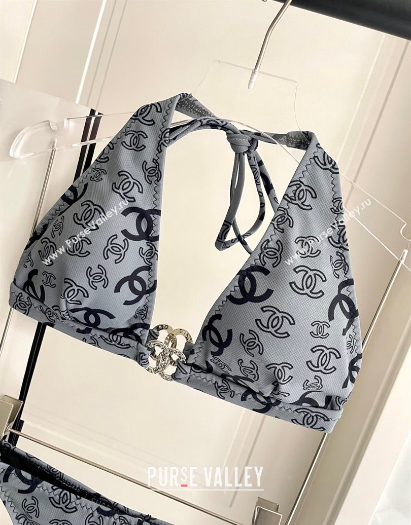 Chanel Two-Pieces Swimwear Dark Grey 2025 0616 (SHI-250616042)