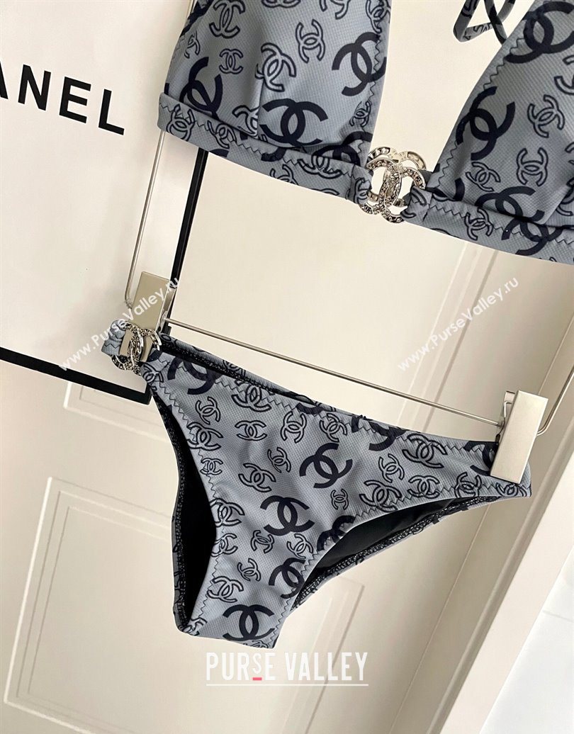 Chanel Two-Pieces Swimwear Dark Grey 2025 0616 (SHI-250616042)