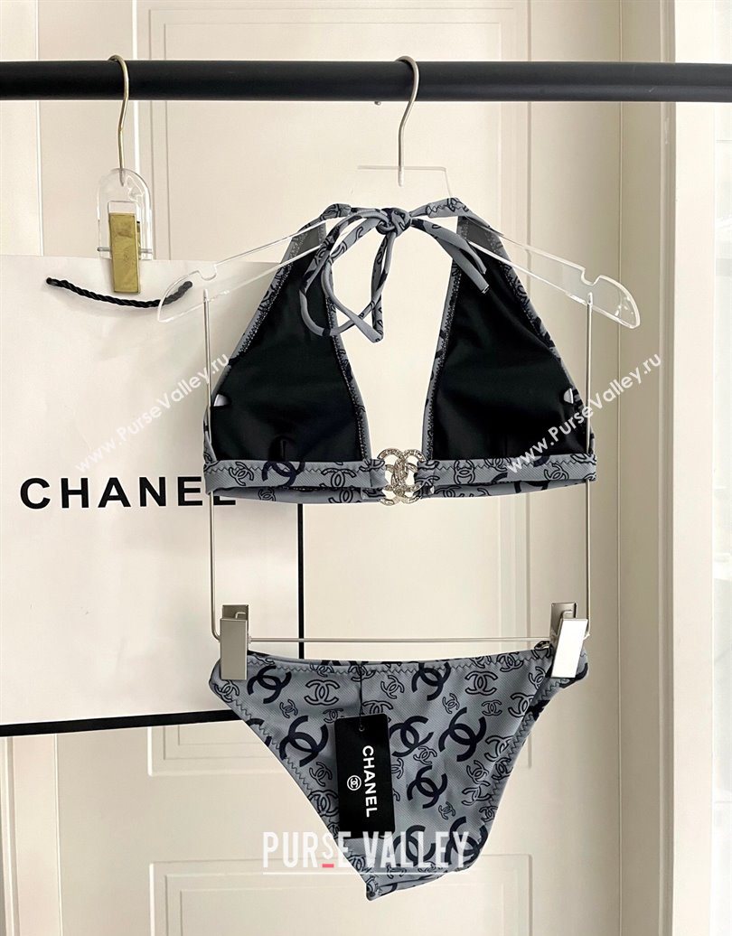 Chanel Two-Pieces Swimwear Dark Grey 2025 0616 (SHI-250616042)