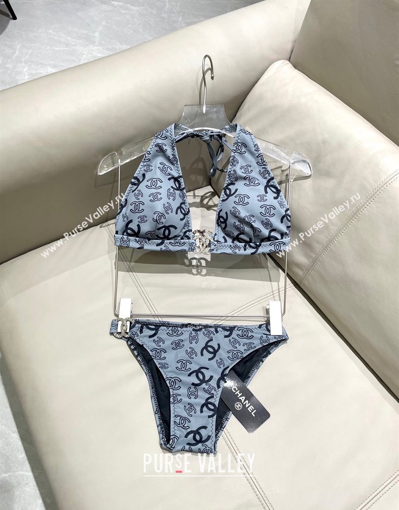 Chanel Two-Pieces Swimwear Dark Grey 2025 0616 (SHI-250616042)