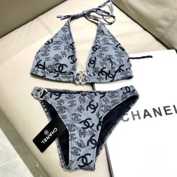 Chanel Two-Pieces Swimwear Dark Grey 2025 0616 (SHI-250616042)