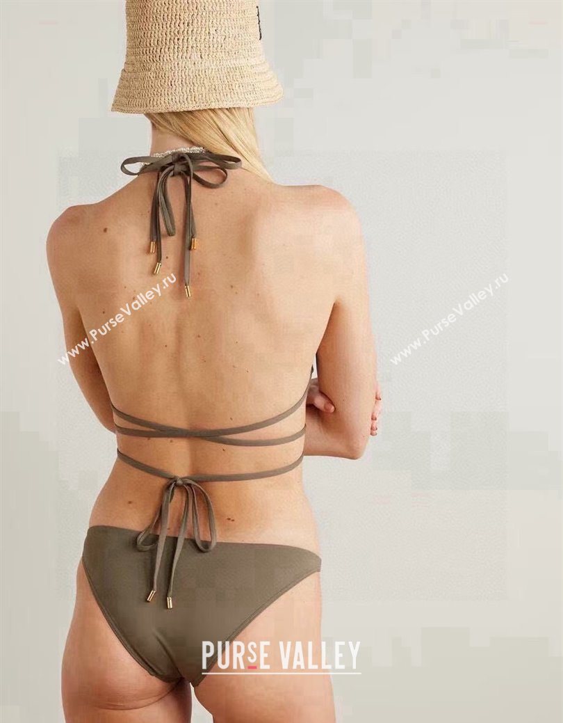 Loewe Bikini with Lace-up Green 2025 0723 (WM-250723020)