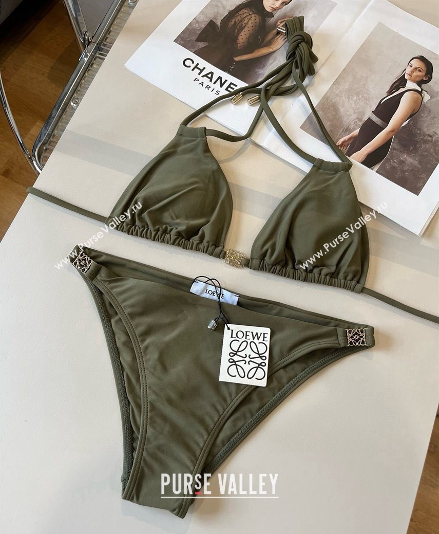 Loewe Bikini with Lace-up Green 2025 0723 (WM-250723020)