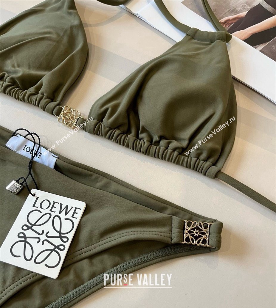 Loewe Bikini with Lace-up Green 2025 0723 (WM-250723020)