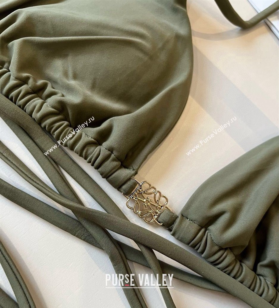 Loewe Bikini with Lace-up Green 2025 0723 (WM-250723020)