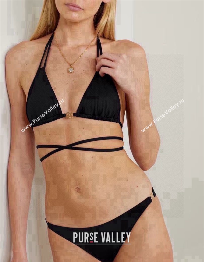 Loewe Bikini with Lace-up Black 2025 0723 (WM-250723021)