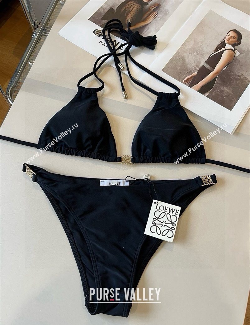 Loewe Bikini with Lace-up Black 2025 0723 (WM-250723021)