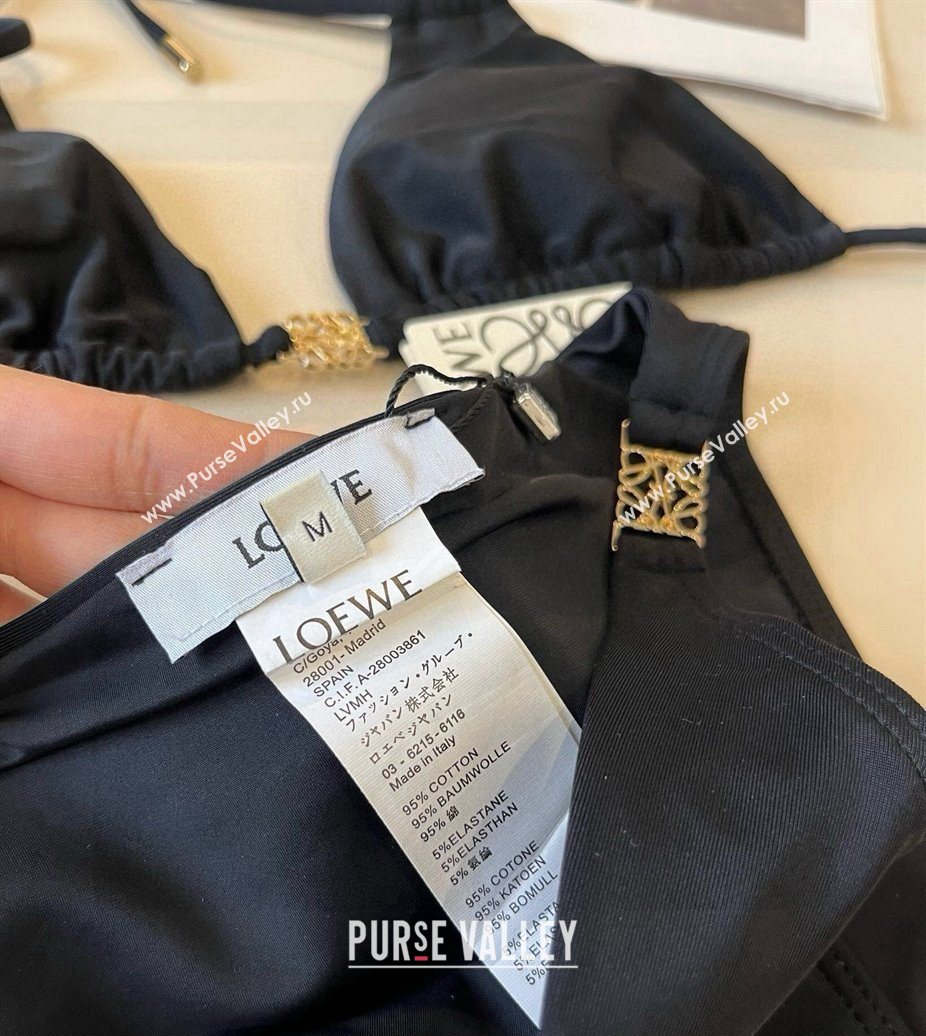 Loewe Bikini with Lace-up Black 2025 0723 (WM-250723021)