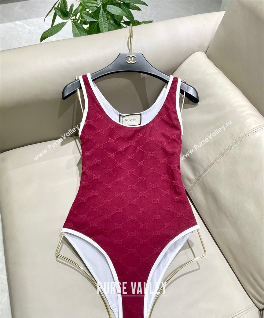 Gucci GG Swimsuit Red 2025 0723 (SHI-250723022)