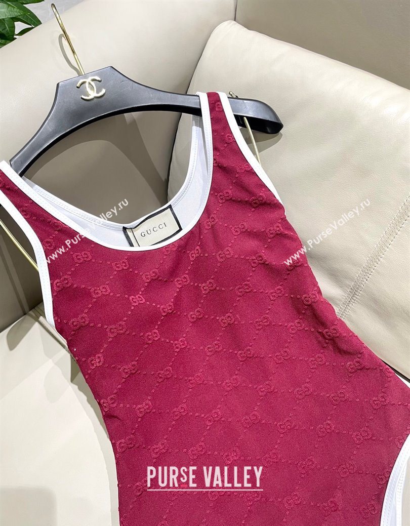Gucci GG Swimsuit Red 2025 0723 (SHI-250723022)