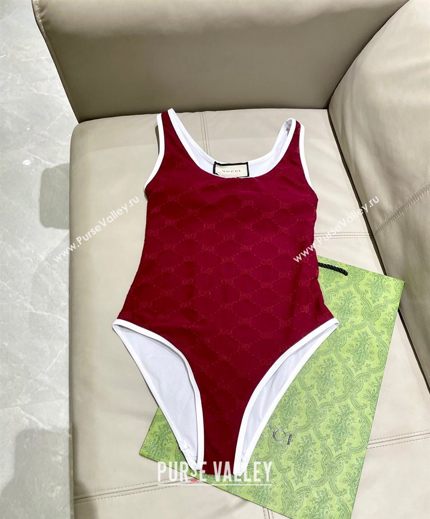 Gucci GG Swimsuit Red 2025 0723 (SHI-250723022)