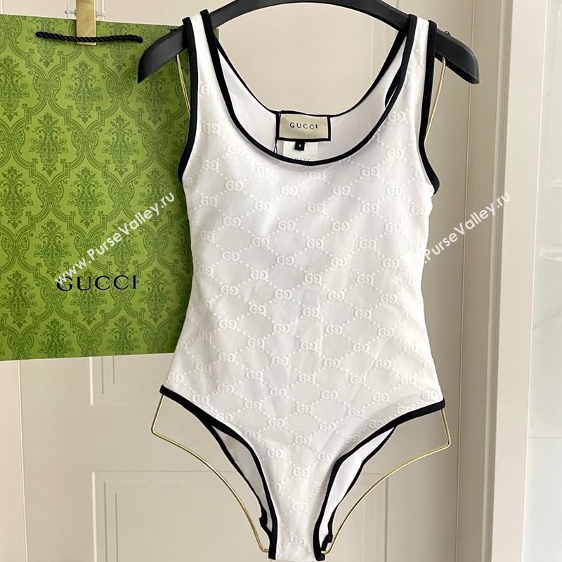 Gucci GG Swimsuit White 2025 0723 (SHI-250723023)