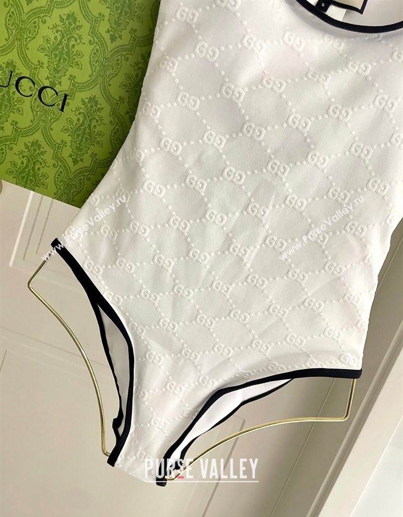 Gucci GG Swimsuit White 2025 0723 (SHI-250723023)