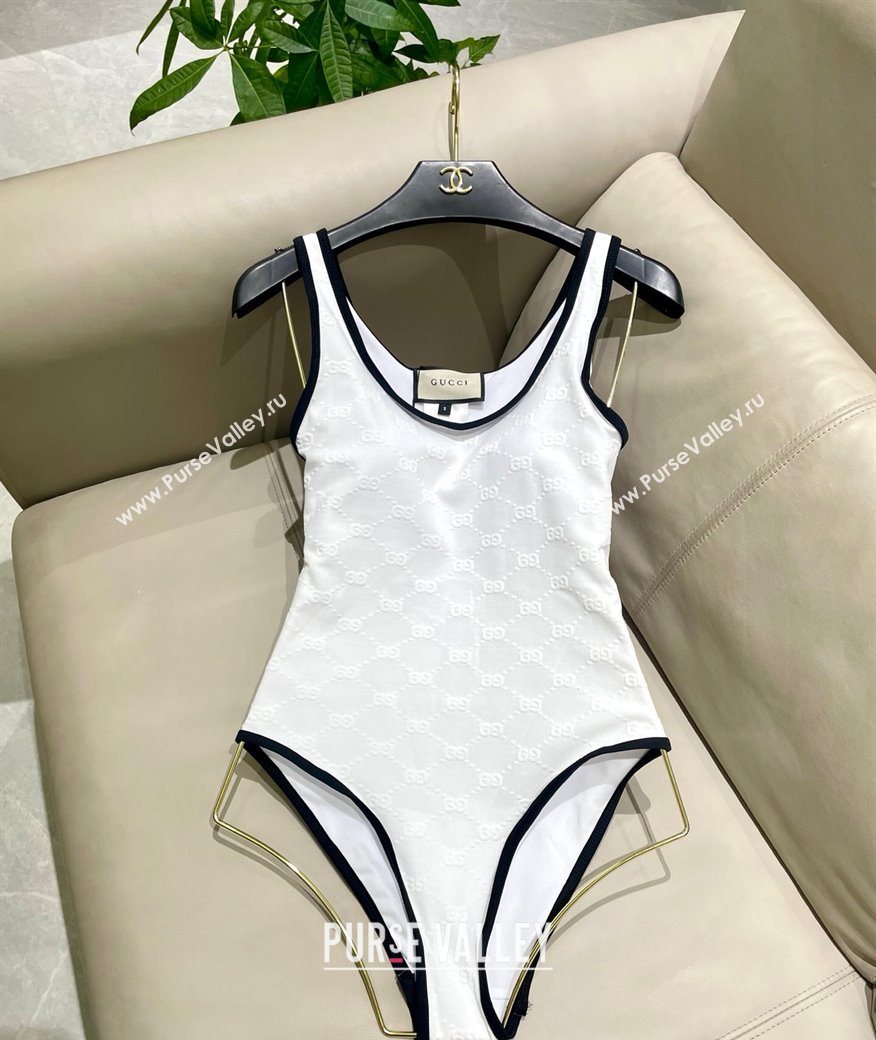 Gucci GG Swimsuit White 2025 0723 (SHI-250723023)