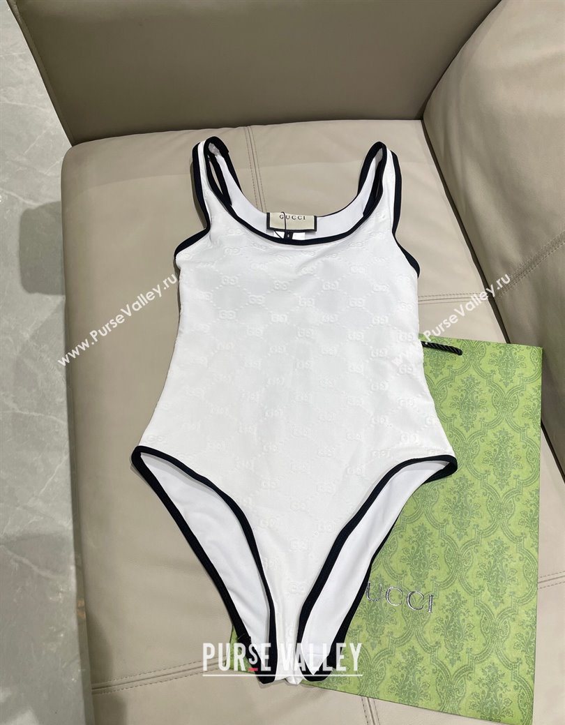 Gucci GG Swimsuit White 2025 0723 (SHI-250723023)