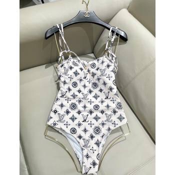 Louis Vuitton Monogram Swimsuit White 2025 0723 (SHI-250723030)