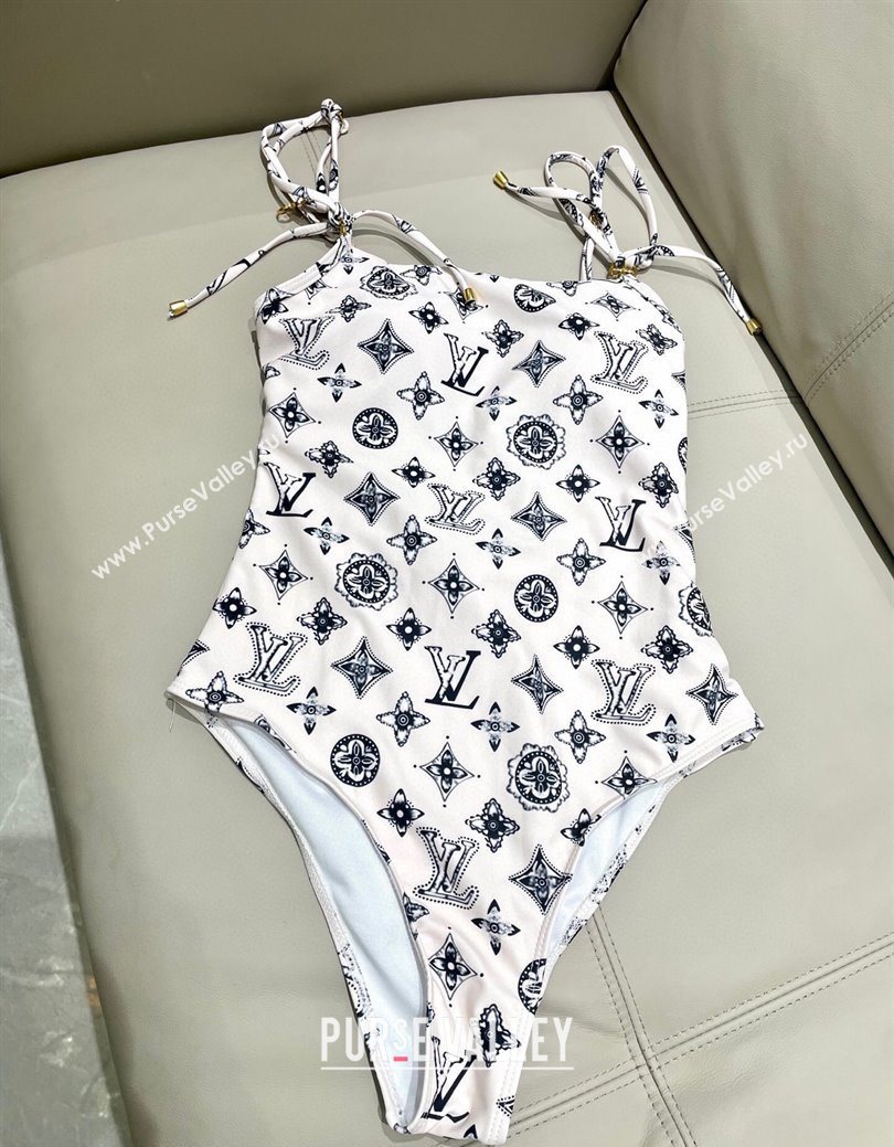 Louis Vuitton Monogram Swimsuit White 2025 0723 (SHI-250723030)