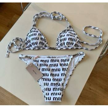 Miu Miu Logo Allover Bikini Black/White 2025 0723 (WM-250723011)