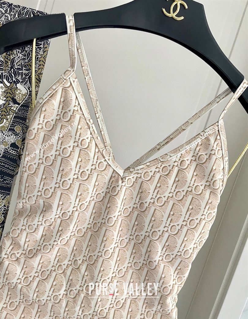 Dior Oblique Swimsuit Beige 2025 0723 (SHI-250723035)