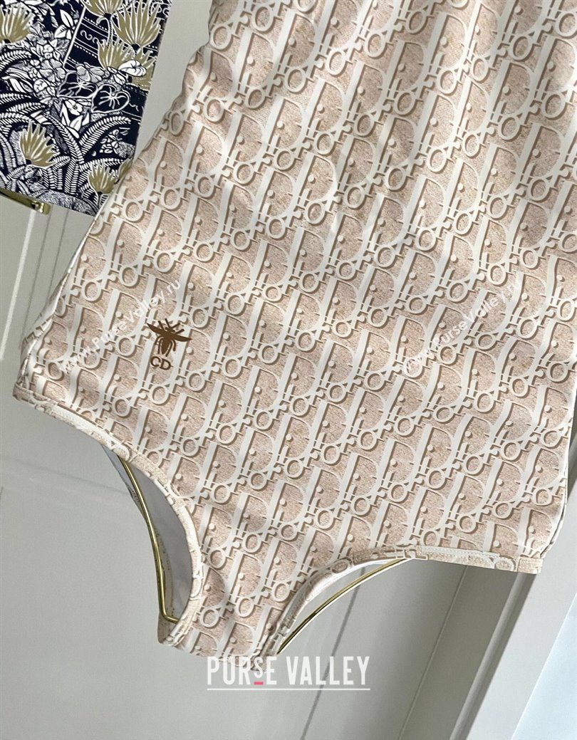 Dior Oblique Swimsuit Beige 2025 0723 (SHI-250723035)
