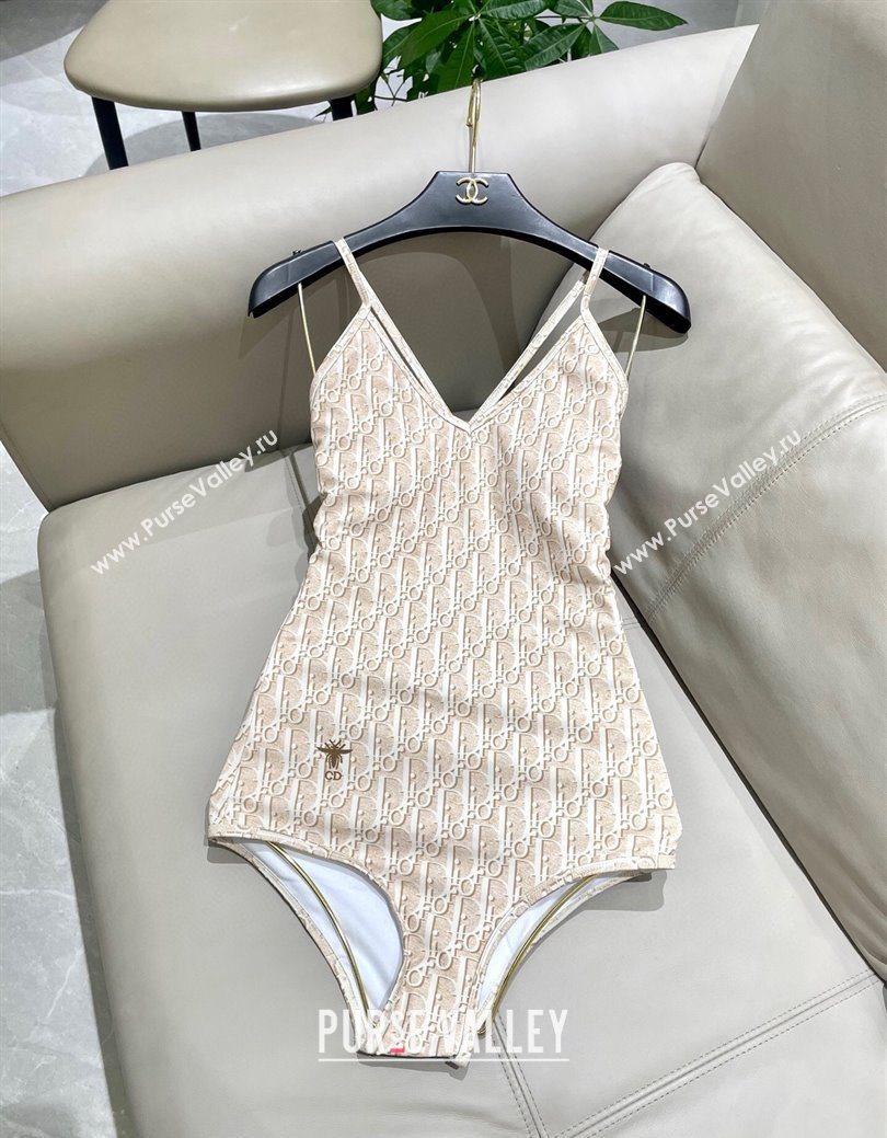 Dior Oblique Swimsuit Beige 2025 0723 (SHI-250723035)