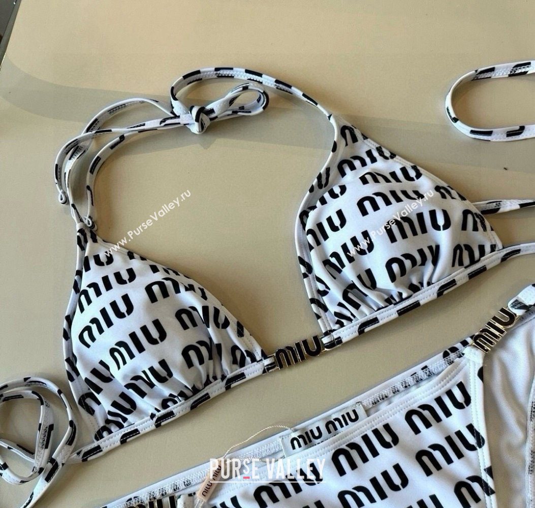Miu Miu Logo Allover Bikini Black/White 2025 0723 (WM-250723011)