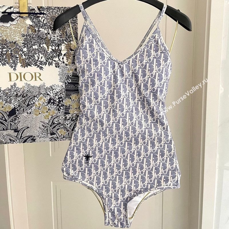 Dior Oblique Swimsuit Blue 2025 0723 (SHI-250723036)