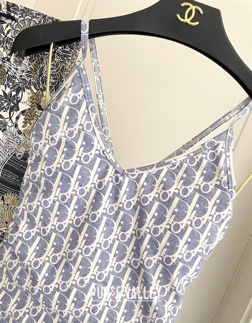 Dior Oblique Swimsuit Blue 2025 0723 (SHI-250723036)