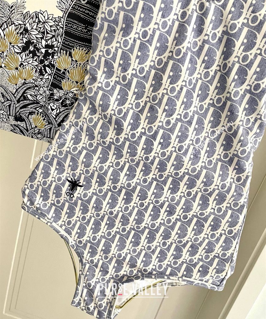 Dior Oblique Swimsuit Blue 2025 0723 (SHI-250723036)