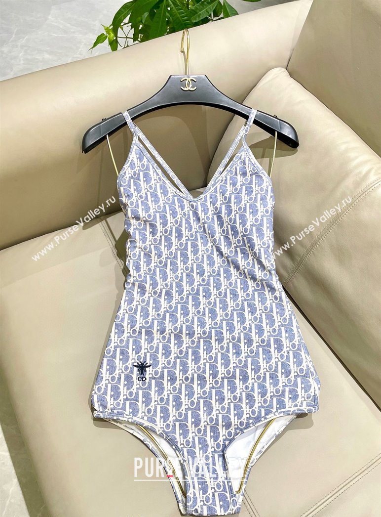 Dior Oblique Swimsuit Blue 2025 0723 (SHI-250723036)