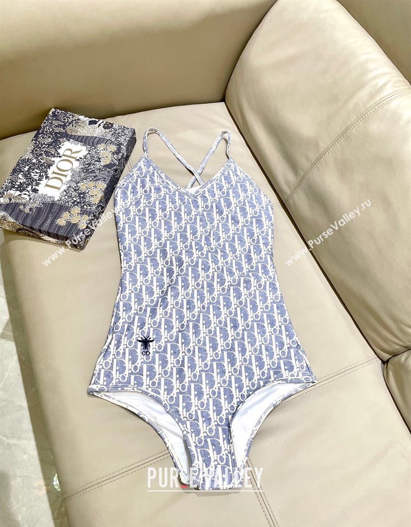Dior Oblique Swimsuit Blue 2025 0723 (SHI-250723036)