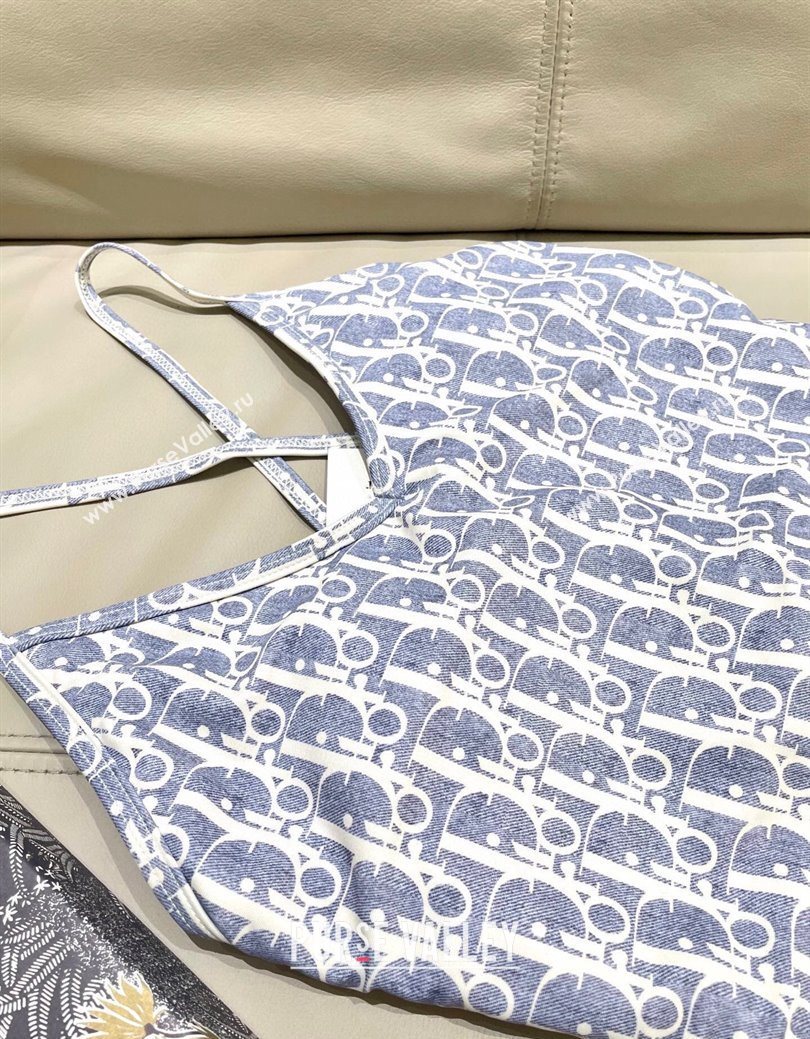 Dior Oblique Swimsuit Blue 2025 0723 (SHI-250723036)