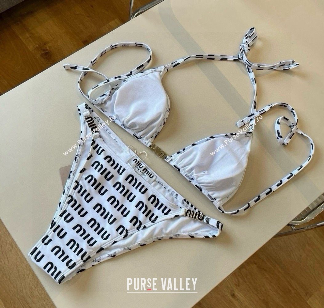 Miu Miu Logo Allover Bikini Black/White 2025 0723 (WM-250723011)