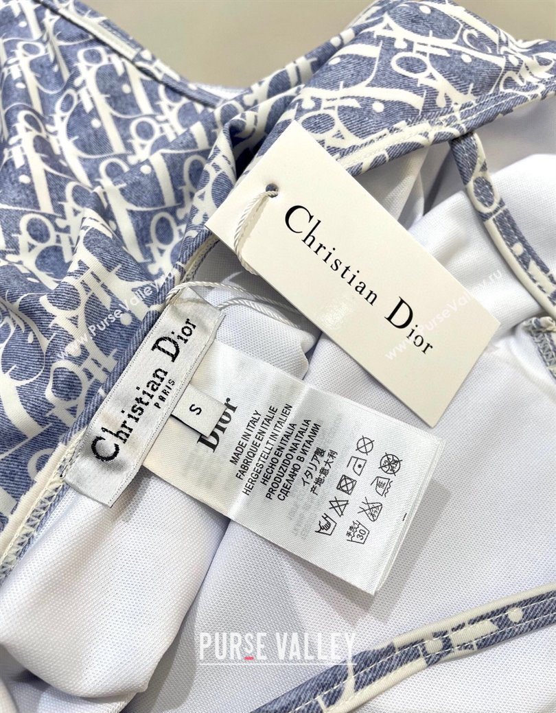 Dior Oblique Swimsuit Blue 2025 0723 (SHI-250723036)