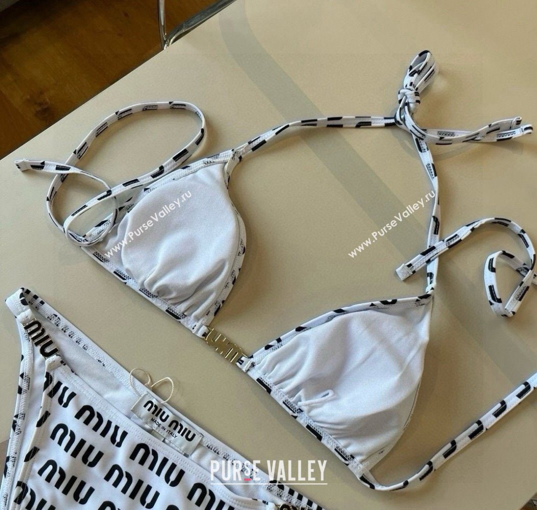 Miu Miu Logo Allover Bikini Black/White 2025 0723 (WM-250723011)