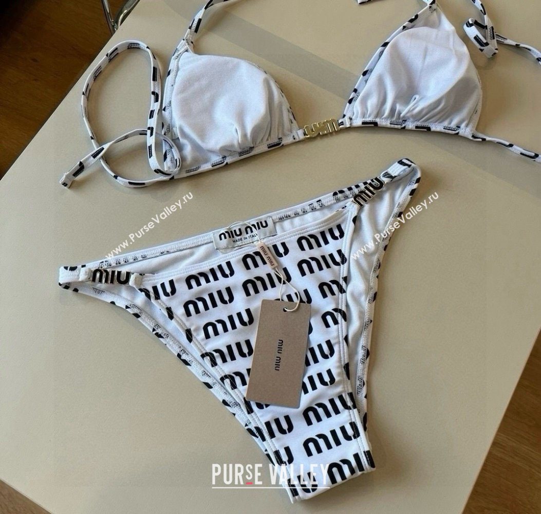 Miu Miu Logo Allover Bikini Black/White 2025 0723 (WM-250723011)