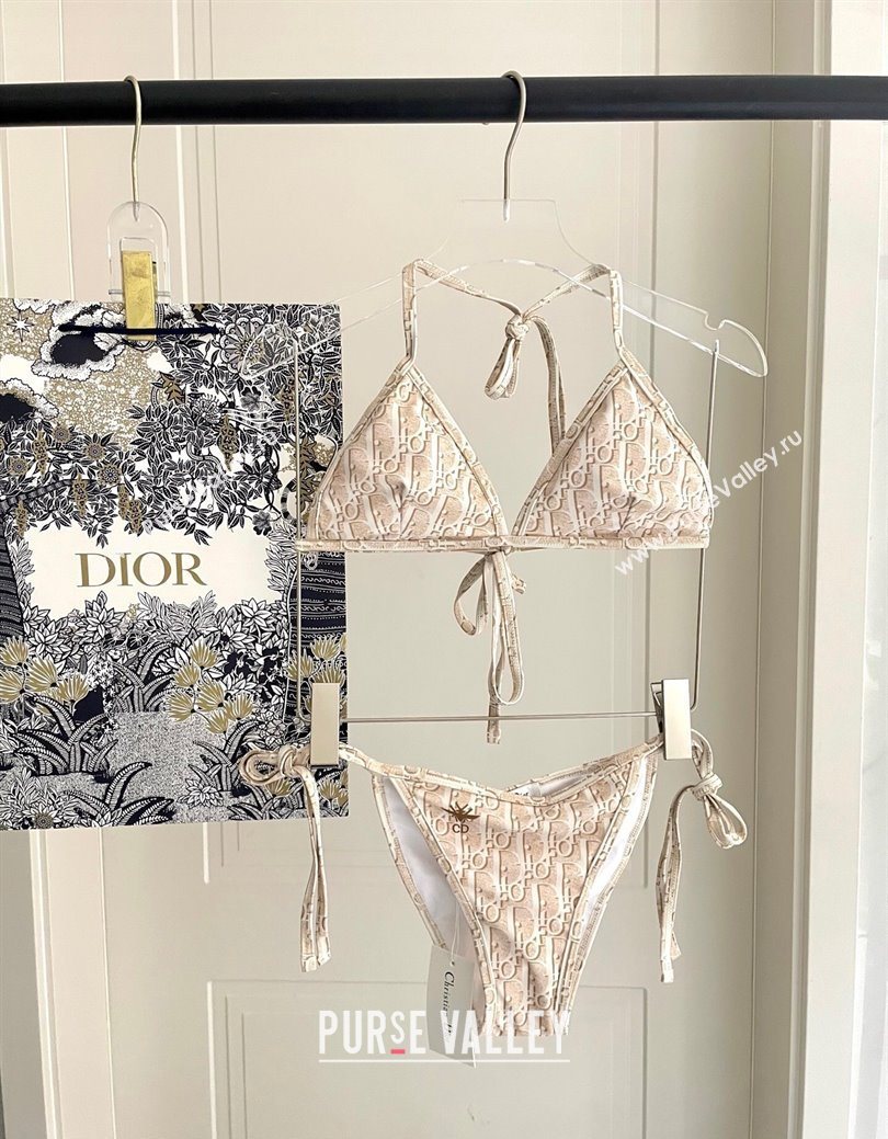 Dior Oblique Bikini and Shorts Set Beige 2025 0723 (SHI-250723034)