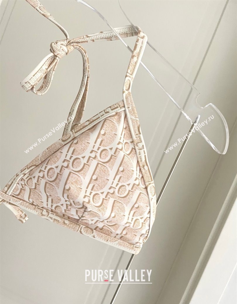 Dior Oblique Bikini and Shorts Set Beige 2025 0723 (SHI-250723034)
