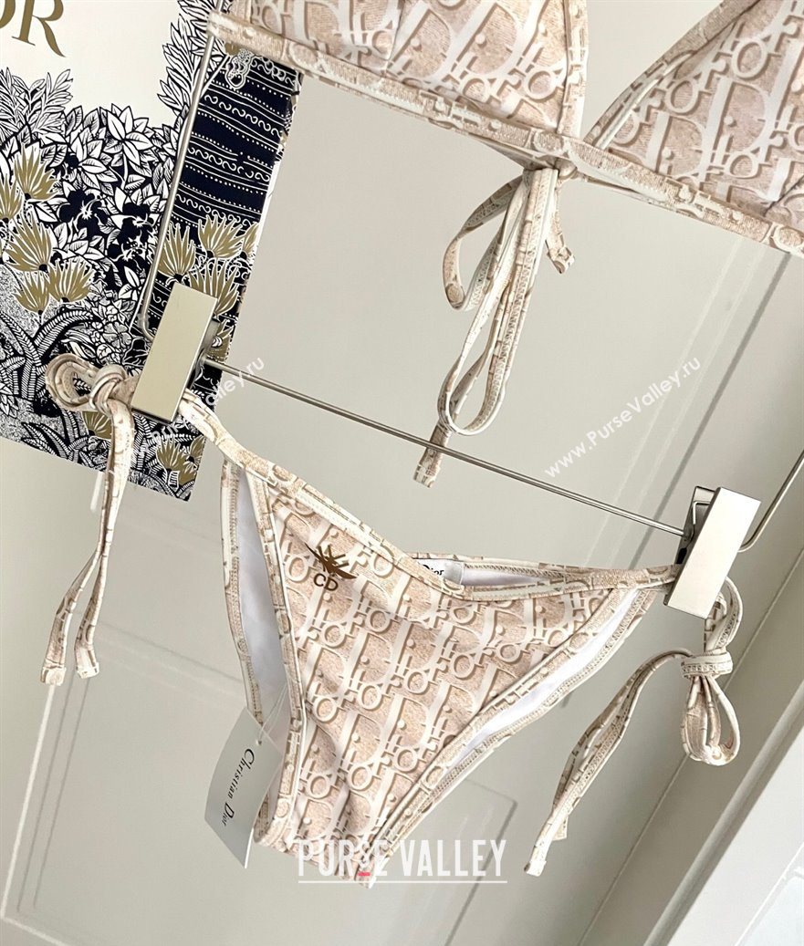 Dior Oblique Bikini and Shorts Set Beige 2025 0723 (SHI-250723034)