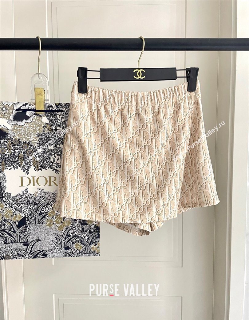 Dior Oblique Bikini and Shorts Set Beige 2025 0723 (SHI-250723034)