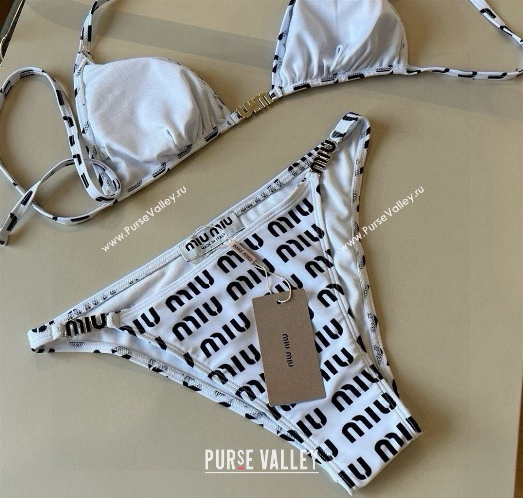 Miu Miu Logo Allover Bikini Black/White 2025 0723 (WM-250723011)