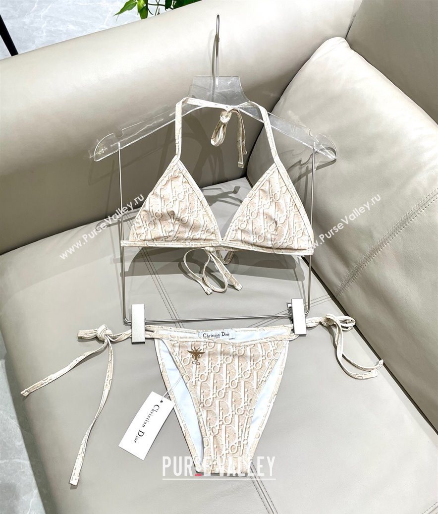 Dior Oblique Bikini and Shorts Set Beige 2025 0723 (SHI-250723034)