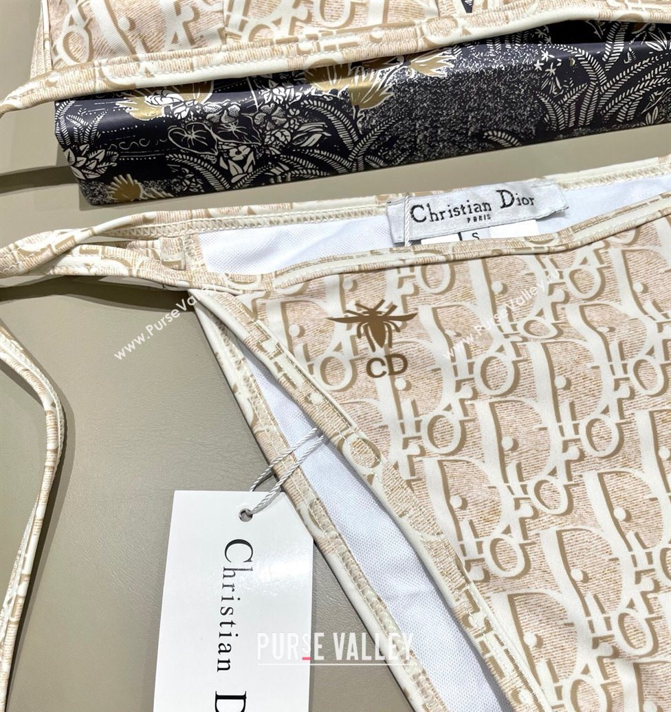 Dior Oblique Bikini and Shorts Set Beige 2025 0723 (SHI-250723034)