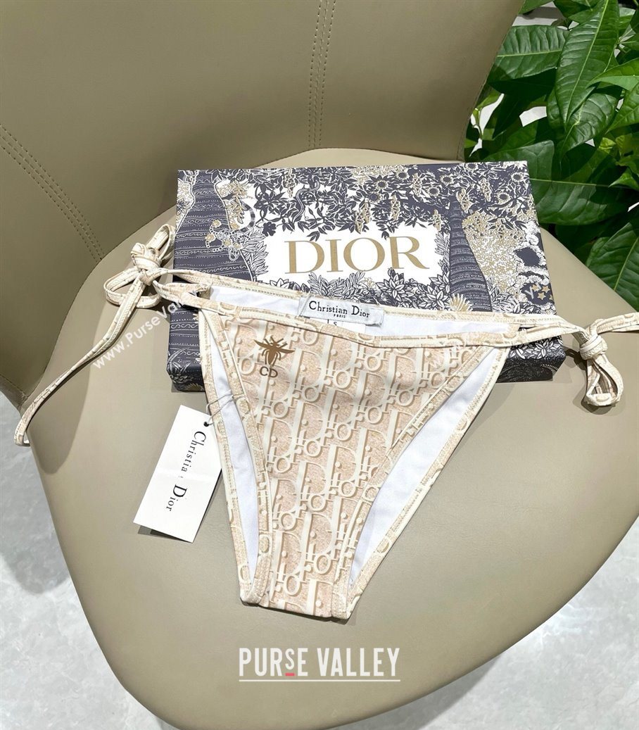 Dior Oblique Bikini and Shorts Set Beige 2025 0723 (SHI-250723034)