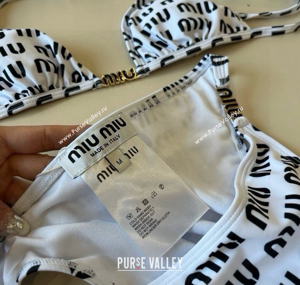 Miu Miu Logo Allover Bikini Black/White 2025 0723 (WM-250723011)