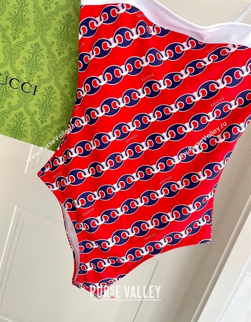 Gucci Printed Swimsuit Red 2025 0723 (SHI-250723042)