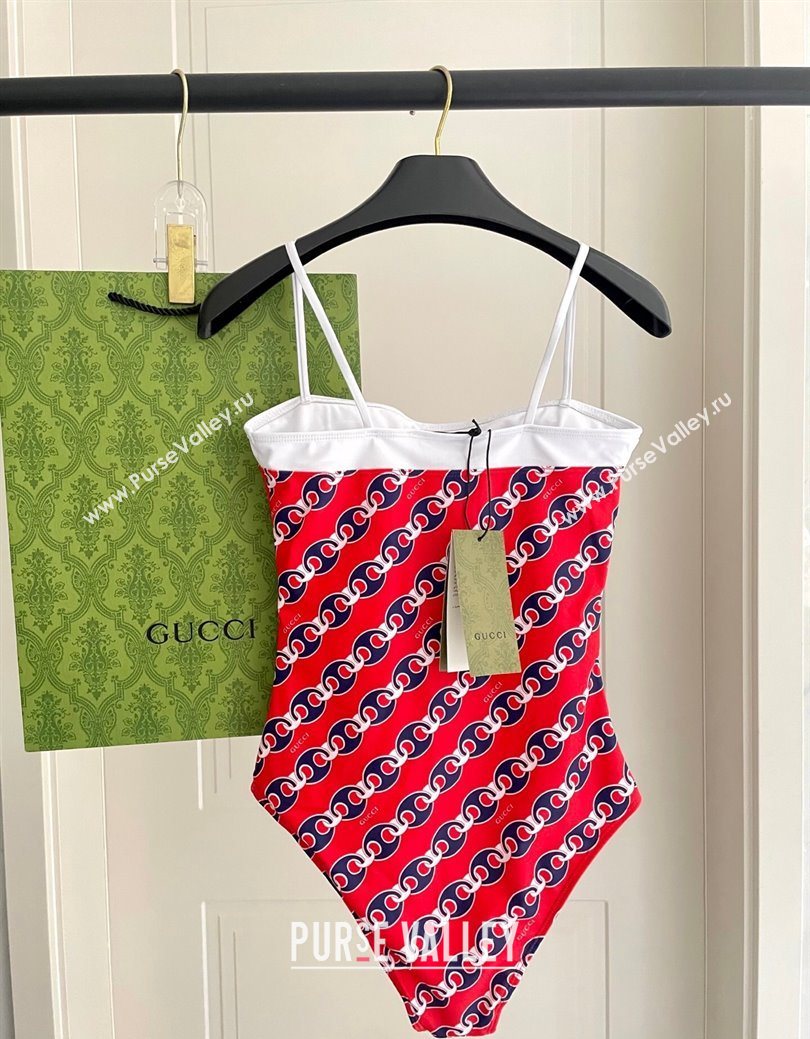 Gucci Printed Swimsuit Red 2025 0723 (SHI-250723042)